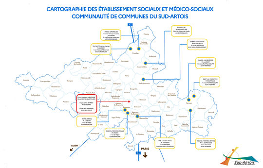carte des établissements sociaux et médicosociaux sud-artois